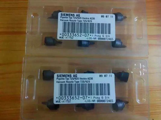 خرید 925 جدید سیاه SMT نازل 00333652-06 SIEMENS Pick Up Nozzle تولید آنلاین